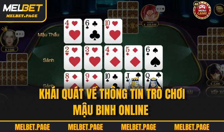 Khái quát về thông tin trò chơi Mậu Binh online 